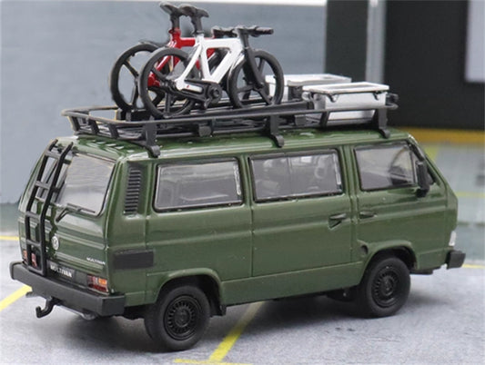 Master VW T3 Magway van Green with accessories 1:64 Car Pre-built Model view2