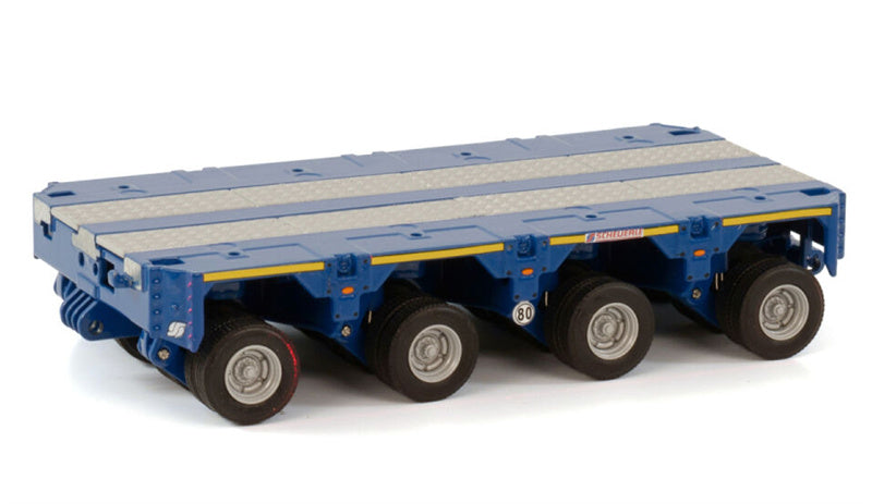 WSI SCHEUERLE INTER COMBI SET 4 AXLE BLUE Premium Line 1:50 Truck Pre-built Model