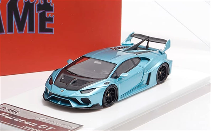 FALME Lamborghini LBWK Huracan GT LP610 Ice Blue Limited Edition 199pcs ONLY 1:64 Car Pre-built Model
