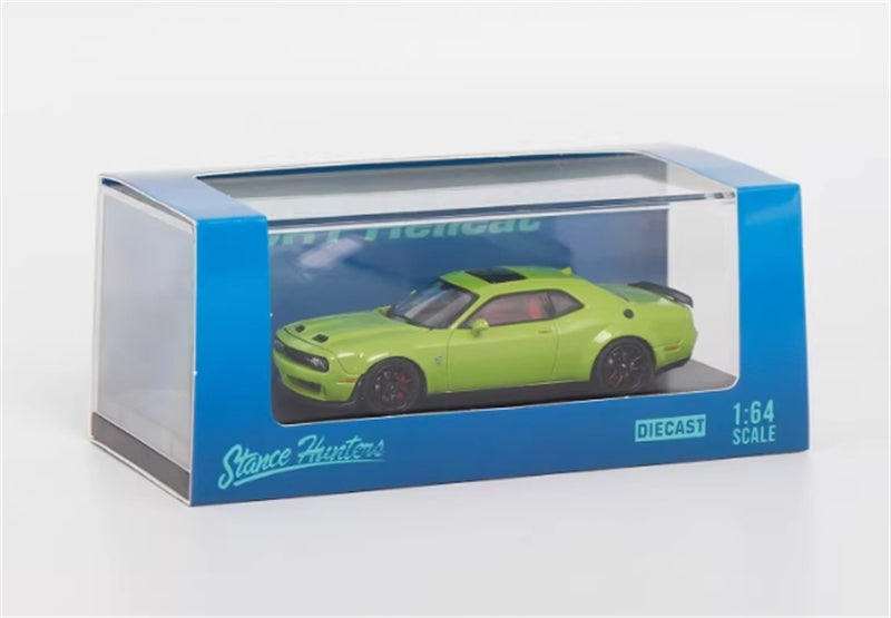 1:64 Dodge Challenger SRT Hellcat Limited Edition 699pcs ONLY Green Stance Hunters DIECAST Model