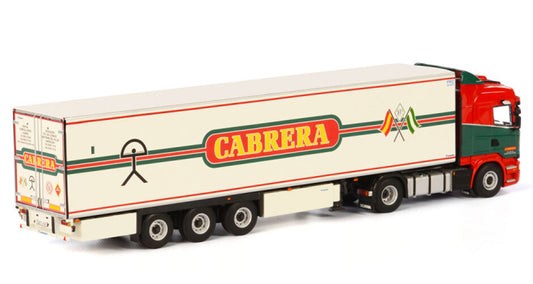 WSI SCANIA STREAMLINE HIGHLINE 4x2 REEFER TRAILER 3 AXLE Transportes Cabrera 1:50 Truck Pre-built Model