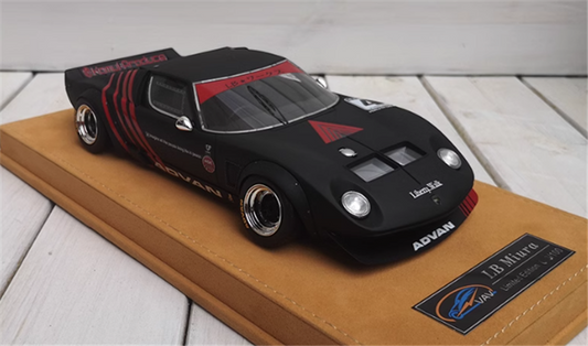 Lamborghini miura Vintage car Matte black 1/18car Pre-a Model