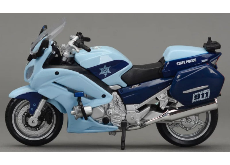 1:18 Yamaha FJR1300A Blue Maisto Diecast Police Motorcycle Model