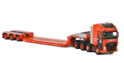WSI VOLVO FH4 GLOBETROTTER XL8X4 LOWLOADER tailer VAN GRINSVEN 1:50 Truck Pre-built Model