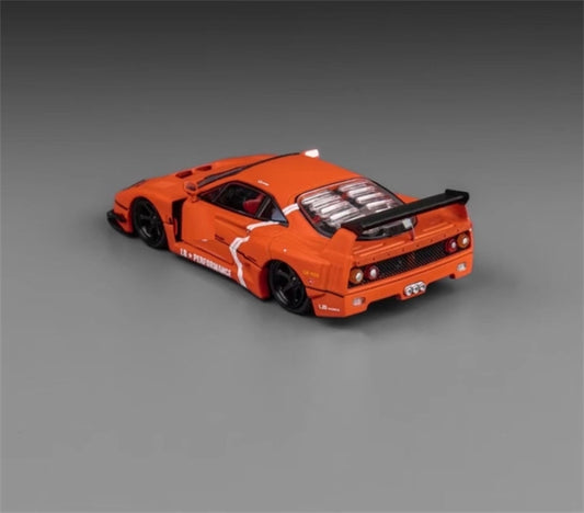DM Model Ferrari F40 LB performance Orange Limited Edition 200PCS ONLY 1:64 car Pre-built Model view2