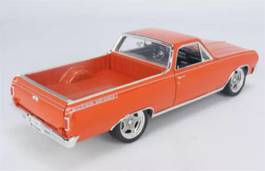 ACME 1965 Chevrolet EI Camino SS pickup Orange red 1:18 Car Pre-built Model view2
