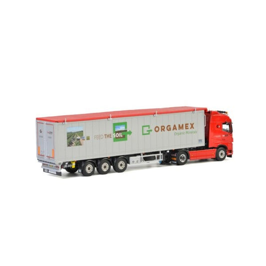 1:50 VOLVO TON TRANS BV FH4 4x2 VOLUME TRAILER CARGO FLOOR 3 AXLE WSI DIECAST Model