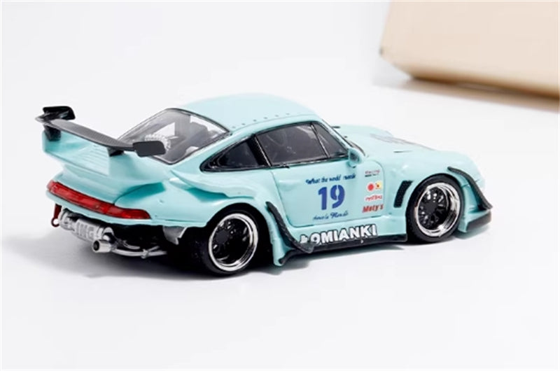 1:64 Porsche 911 RWB 993 T blue #19 T Blue #19 Luminous SW DIECAST Limited Edition 499pcs ONLY Model