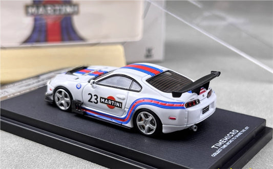 TimeMicro Toyota Supra A80Z Martini regular version Black base 1:64 Car Pre-built Model view2