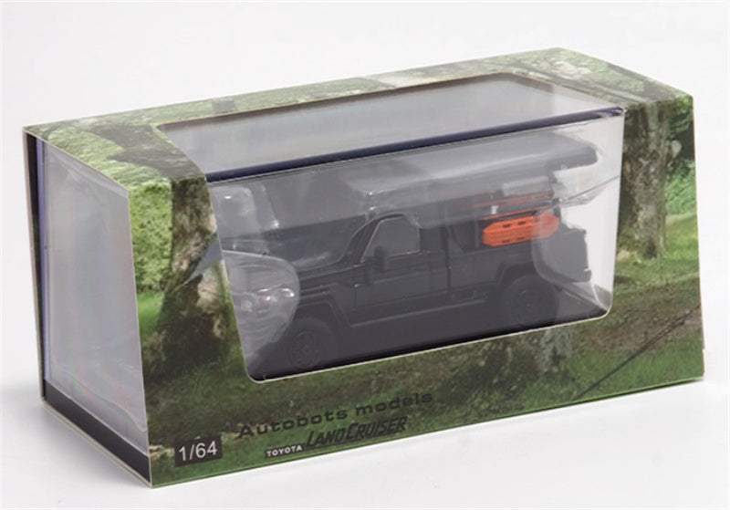 Autobots Models Toyota Land Cruiser LC79 Pickup Camping Vehicle Black single layout 1:64 Truck Pre-built Model view7