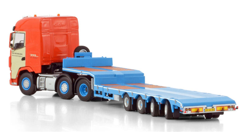 WSI DAF XG 6X2 TWIN STEER SEMI LOW LOADER - 4 AXLE van der Meijden 1:50 Truck Pre-built Model