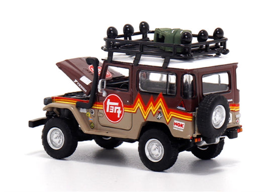 Rhino Model Toyota FJ40 Land Cruiser J40/LC40 Brown red double spelling 1:64 Truck Pre-built Model view2