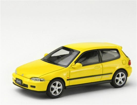 LCD-MODELS Honda Civic SiR II EG6 Yellow 1:64 car Pre-built Model view2