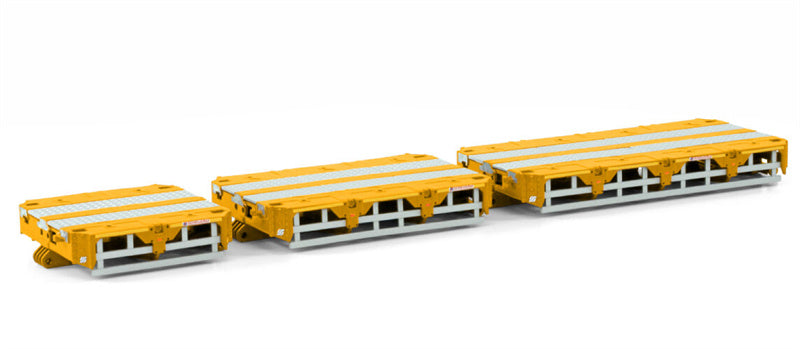WSI SCHEUERLE INTER COMBI SET PARTS: SPACERS (3 METER, 4,5 METER AND 6 METER) YELLOW Premium Line 1:50 Truck Pre-built Model