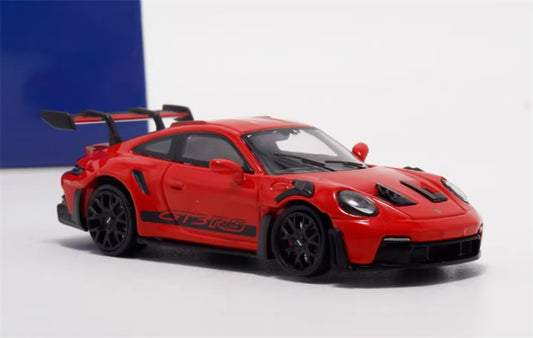 SW Porsche 992 GT3 RS red black decal Limited Edition 599PCS ONLY 1:64 car Pre-built Model view2