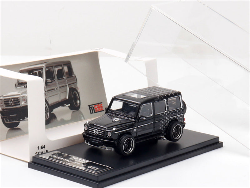 LeManFang Mercedes Benz G63 spare tire modification Starry Black 1:64 Truck Pre-built Model view4