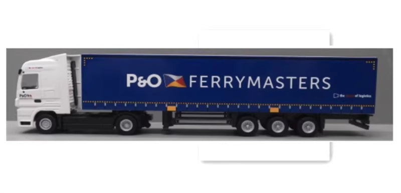 WSI ACTROS MP3 LH 4X2 Tent Truck HO P&O Ferrymasters 1:87 Truck Pre-built Model