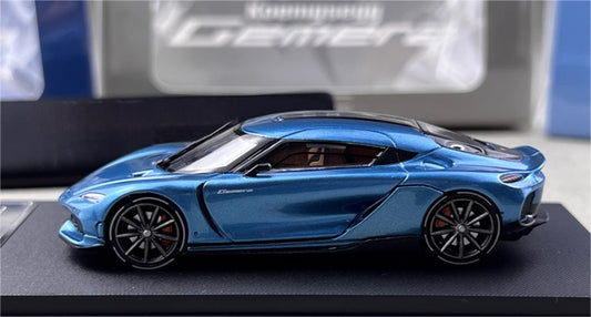 HKM Premium & BriScalemicro Koenigsegg Gemera Transparent Blue 1:64 Car Pre-built Model view2