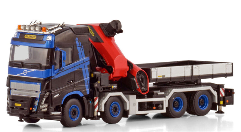 WSI VOLVO FH5 GLOBETROTTER 8X4 WITH PALFINGER PK 1350 TEC + JIB DEMOUNTABLE BODY Premium Line 1:50 Truck Pre-built Model