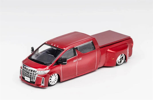 GCD TOYOTA NATS Alphard Pickup Super Dually red Limited Edition 500PCS ONLY RHD 1:64 Truck Pre-built Model view2
