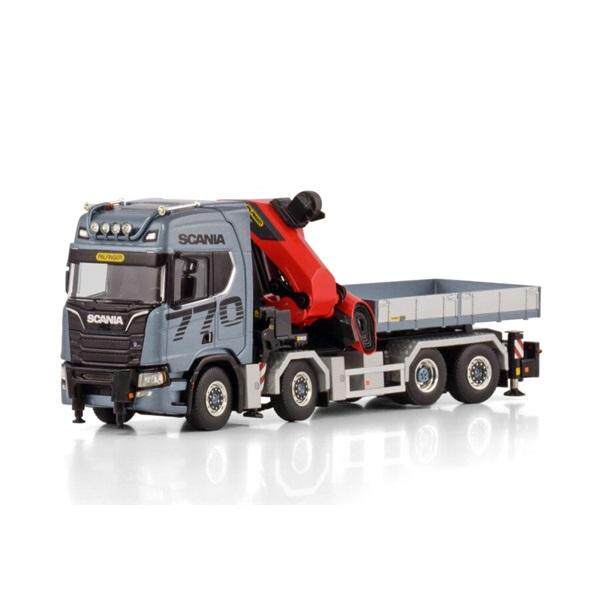 1:50 SCANIA PREMIUM LINE R CR20H 8X2 W/ PK 1350 TEC + JIB DEMOUNTABLE BODY WSI Diecast Model