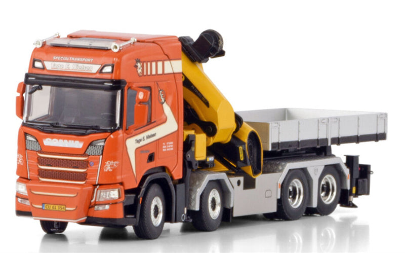 WSI SCANIA R CR20H 8X4 TEC 7 + HITCH Tage E Nielsen 1:50 Model