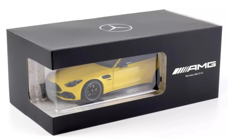 Mercedes AMG GT43 Fully open Yellow 1:18 Car Pre-built Model