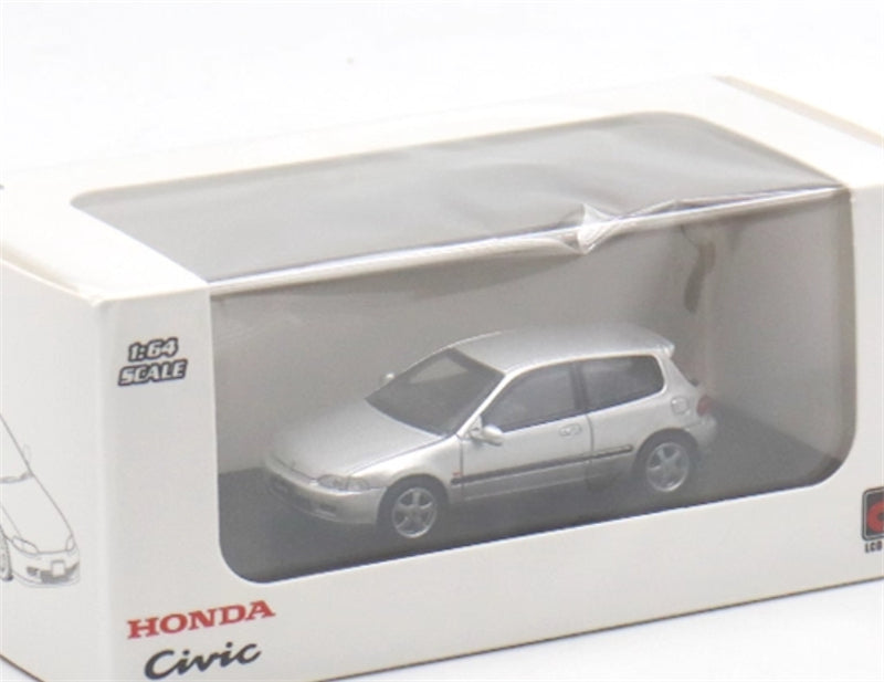 LCD-MODELS Honda Civic SiR II EG6 Silver 1:64 car Pre-built Model view8