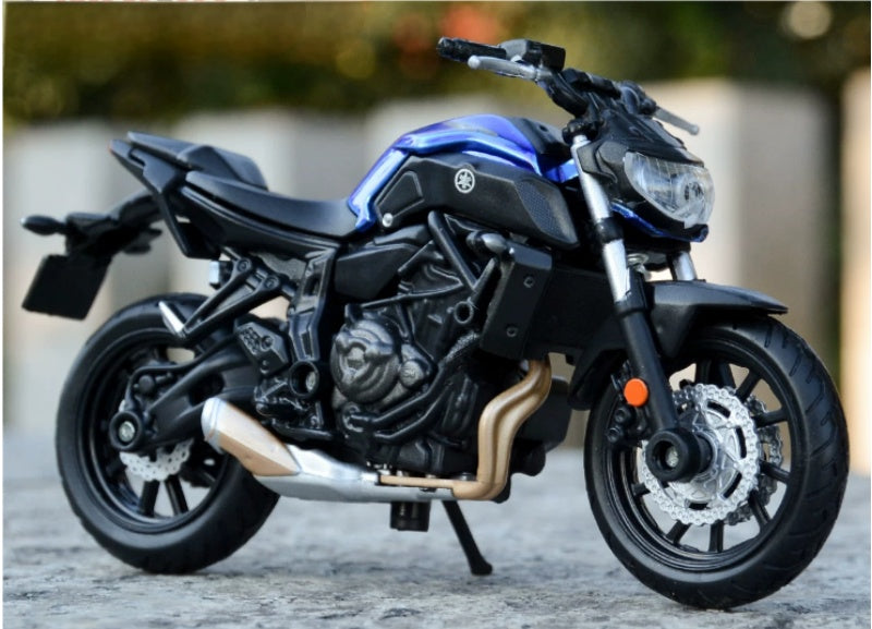 1:18 Yamaha MT-07 2018 Blue Maisto Diecast Motorcycle Model