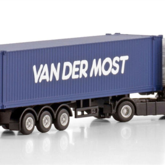 WSI DAF XG 4X2 CONTAINER TRAILER 45 FT - 3 AXLE Van der Most 1:87 Truck Pre-built Model