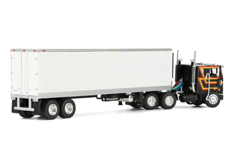 1:64 Peterbilt 352 COE DCP Black / white Diecast Model view5