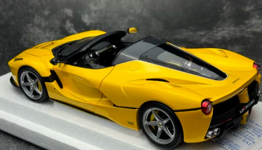 1:18 Ferrari LaFerrari Yellow - Silver Wheel BBR MODELS convertible version DIECAST Model