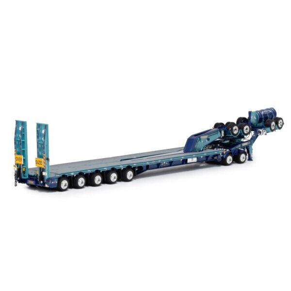 1:50 MACTRANS Heavy Haulage 5X8 + 2X8 Dolly Drake Blue Diecast Model
