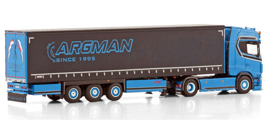 WSI SCANIA S HIGHLINE CS20H 4X2 CURTAINSIDE TRAILER - 3 AXLE Argman s.r.o. 1:50 Truck Pre-built Model