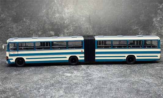 Beijing Public Transport Jinghua BK670 Yellow River Grand Passage 1 Road articulated bus lake blue 1:64 Bus Pre-built Model view2