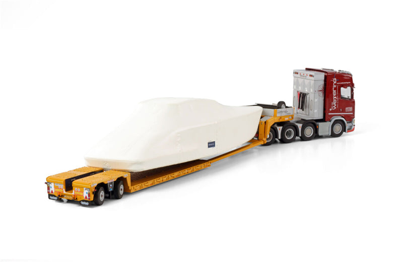 WSI SCANIA S HIGHLINE 8X4 LOW LOADER | EURO - 2 AXLE Van de Wetering Transport 1:50 DIECAST Truck Lorry