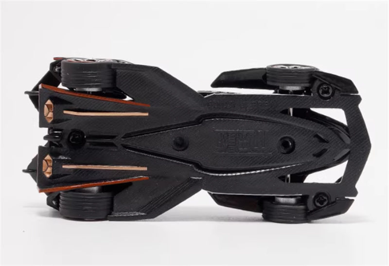 LeManFang Lamborghini V12 Vision VGT Concept Car Metallic Black 1:64 Car Pre-built Model view9