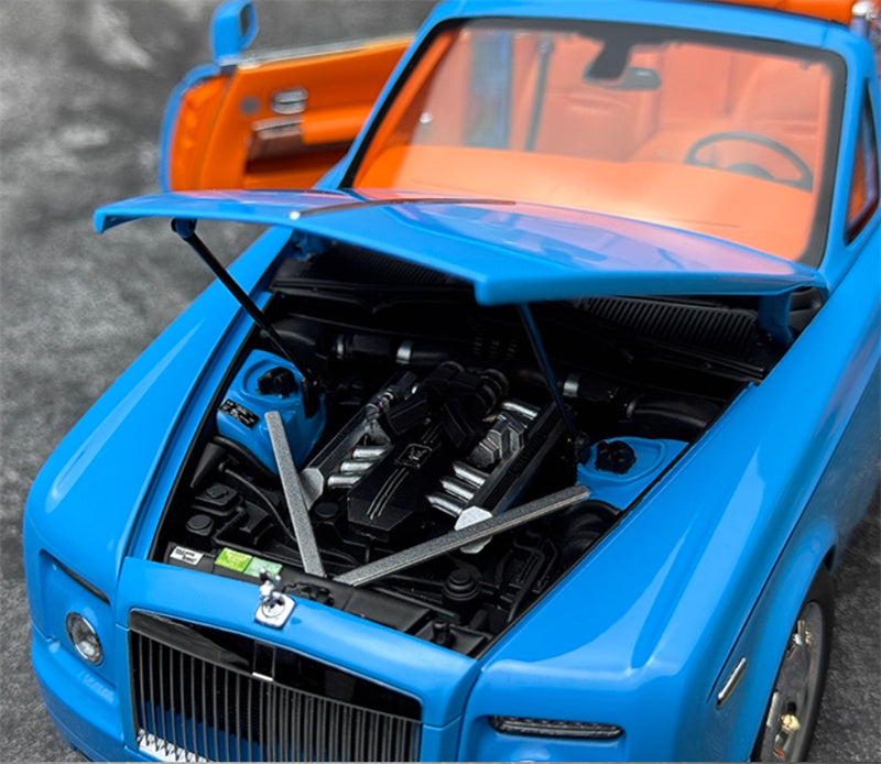 Kyosho Rolls Royce Phantom Drophead coupe Light Blue 1:18 Car Pre-built Model view10