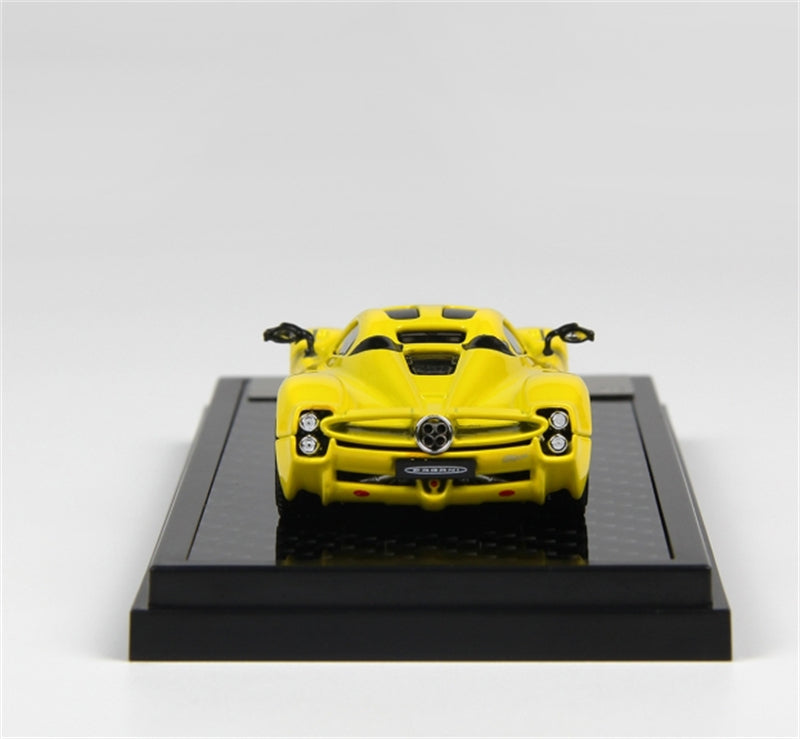 LCD-MODELS Pagani Utopia Super Cars Coupe Yellow 1:64 car Pre-built Model view8