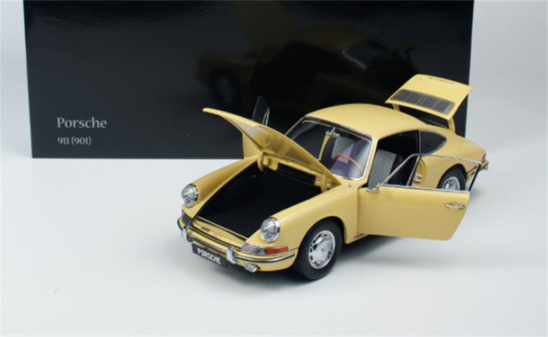 1:18 Porsche 911 (901/1st Gen) Coupe 1964 Champagne Yellow KYOSHO DIECAST Model