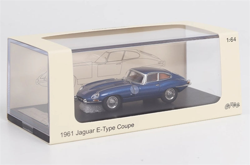 GFCC 1961 Jaguar E-Type Coupe hardtop version Metallic Blue Limited Edition 499PCS ONLY RHD 1:64 car Pre-built Model view8