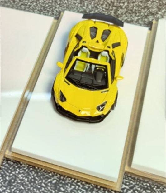Fine works 64 Lamborghini LP700 LB Convertible Edition Limited Edition 199PCS ONLY Yellow 1:64 Car Pre-built Model view2