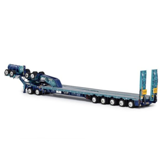 1:50 MACTRANS Heavy Haulage 5X8 + 2X8 Dolly Drake Blue Diecast Model