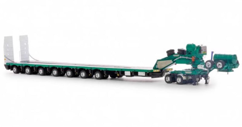 Drake 7x8 Steerable Trailer Metallic Green 1:50 Truck Pre-built Model