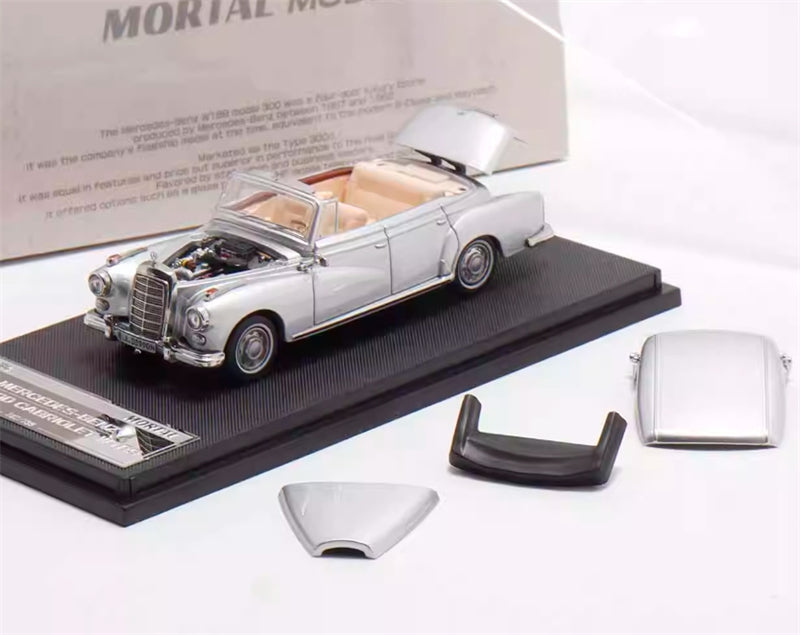 Mortal Model Mercedes Benz TYP 300D Cabriolet W189 Silver Limited Edition 799PCS ONLY LHD 1:64 car Pre-built Model view8