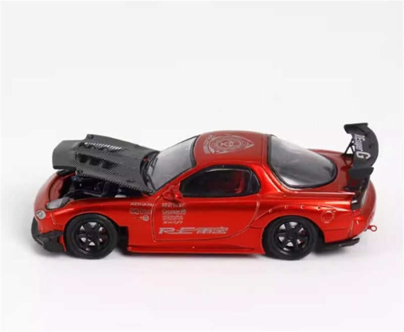 1:64 Mazda RX-7 RE Amemiya Metallic Red BSC DIECAST Limited Edition 499pcs ONLY Model