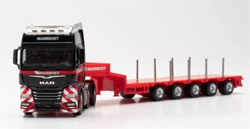 Mammoet MAN TGX 3-axle low plate trailer 1:87 Truck Pre-built Model