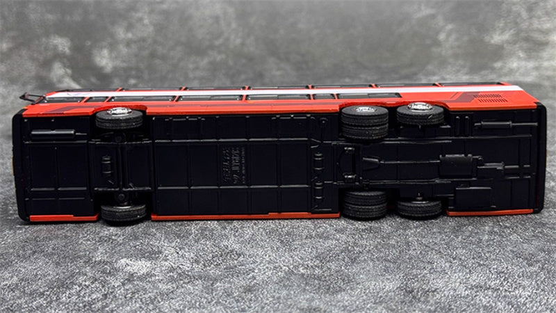 AUTO-GLIMPSE JLY6121S Jinling double layer Original factory paint Special 1 Route red 1:64 Bus Pre-built Model view8