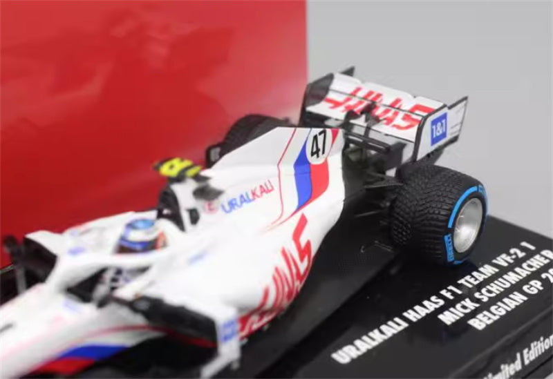 1:43 MINICHAMPS URALKALI HAAS VF-21 SCHUMACHER #47 BELGIAN GP 2021 LTD 672PCS view8