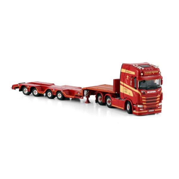 1:50 SCANIA HANS KIRN GMBH S CS20H 6X4 SEMI LOW LOADER 4 AXLE WSI Red Diecast Model